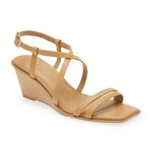 Caslon Sandals Womens Size 8 Leather Paola Open Square (see pics)